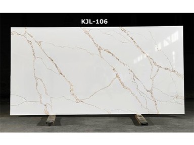 गोल्डन वीइनिंग के साथ संगमरमर लुक क्वार्ट्ज स्टोन